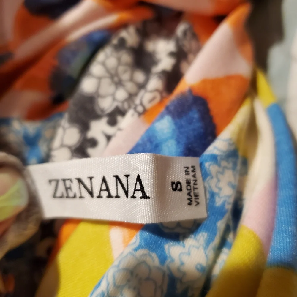 Zenana NWOT Boho Spaghetti Strap Top Patchwork Pattern - Picture 5 of 5